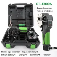 Kit Électrique de Dudgeonnage pour Tubes en Cuivre, Évaseur Automatique sur Batterie Lithium pour Climatiseurs et Réfrigérateurs ST-E900A