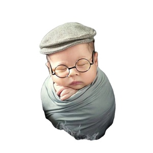 MXRPROPS Recién <span class=keywords><strong>Nacido</strong></span> fotografía Ropa Accesorios Sombrero bebé foto sombrero <span class=keywords><strong>con</strong></span> visera pajarita estudio fotográfico accesorios auxiliares sombrero de caballero - Product Image 1