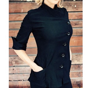 Uniformes de Chef Personalizables con Logotipo para Mujer, Camisas de Restaurante y Bar, Uniformes Profesionales de Cocina de Dos Piezas, 100% Algodón - Product Image 1