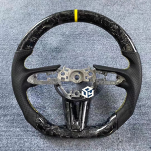 Volante Deportivo de Cuero y Fibra de Carbono con Luces LED e Indicador de RPM para <span class=keywords><strong>Mazda</strong></span> <span class=keywords><strong>Speed</strong></span> 3, <span class=keywords><strong>Speed</strong></span> 6, MX5, <span class=keywords><strong>MX</strong></span>-<span class=keywords><strong>5</strong></span> Miata - Product Image 1