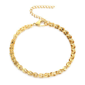 ชุดสร้อยข้อมือและสร้อยคอทรงหยดน้ำสำหรับผู้หญิง |   สแตนเลสสตีลชุบทอง 18K ดีไซน์สวยงาม ป้องกันการแพ้ กันน้ำ และไม่ซีดจาง - Product Image 1