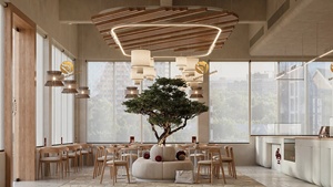 Mostrador de Exhibición para Cafetería y Restaurante, Muebles de Madera Sólida, Juego de Mesa y Sillas, Mostrador de Caja Moderno para Cafetería - Product Image 3