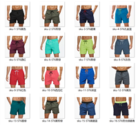 Surf- en zwemshorts voor heren, dagelijks gebruik, kwartlengte, strandshorts, effen, 4-way stretch, casual sportshorts met ritszak