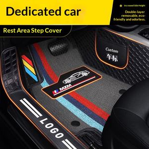 Tapis de sol de voiture en cuir, antidérapant, résistant à l'usure, respectueux de l'environnement, avec logo imprimé et bande colorée, vente en gros - Product Image 6
