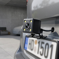 Caméra de recul carrée CCD pour voiture, 8 LED, vision nocturne 120 degrés, aide au stationnement