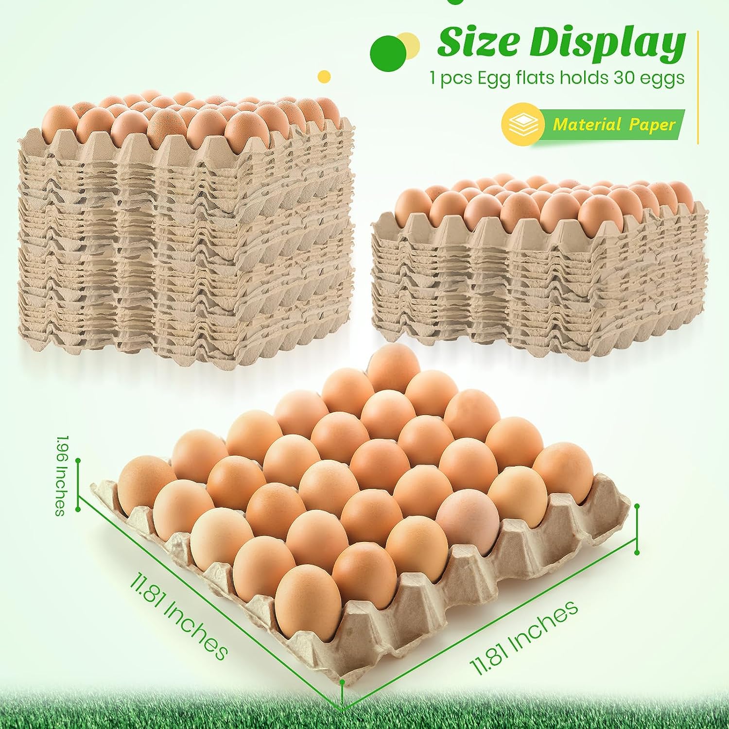 egg flats 30 eggs cardboard