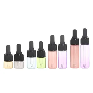 Premium farbige Fläschchen 3ml 1ml 10ml Leere nachfüllbare Proben röhrchen Premium-Serum-Tropf flaschen mit ätherischen Ölen