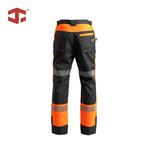 High Reflective Cargo <strong>Pants</strong> <strong>Men</strong> Hi Vis <strong>Work</strong> Trousers Elastic Waist Tool Pocket Construction Warehouse Outdoor Uniform - Product Image 4