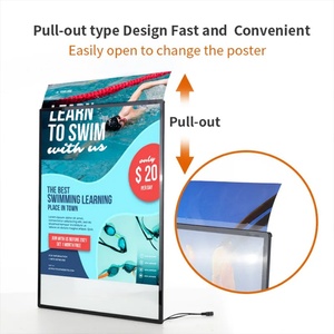 Tempered Glass Aluminum Light <b>Box</b> Display Fast Food Poster Frame Advertising Restaurant Cinema Led Sign - Product Image 2