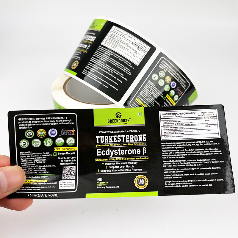 Waterproof Sunproof Sticker Synthetic Paper Vinyl Roll Bottle Products Glossy Matte Printing Custom Logo Labels Sticker