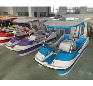 Klasik 4 koltuk pedallı bot fiberglas tekne gövde MDF çerçeve ayak kürek hiçbir güç çevre dostu su gezisi kira satmak tüm sıcak satış - Product Image 6