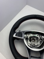 Volant sport personnalisé en cuir et fibre de carbone à 4/3 branches pour Mercedes-Benz Classe C W205, Classe E, Classe G, GLA/GLB, E300