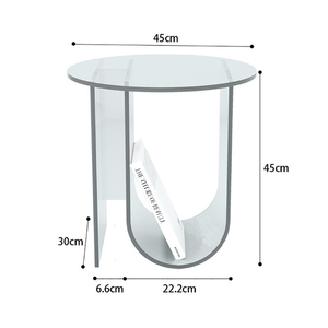 Nordico moderno mobili per la casa personalizzabile estensibile <span class=keywords><strong>tavolo</strong></span> rotondo <span class=keywords><strong>Plexiglass</strong></span> comodino divano in plastica acrilico tavola rotonda - Product Image 5