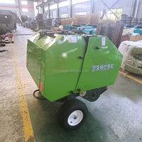 Mini-presse à balles rondes pour ensilage montée sur tracteur, attelage 3 points, avec boîte de vitesses, 20-50 CV