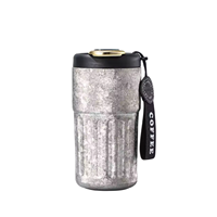 Gobelet isotherme en titane à double paroi de 400 ml (14 oz) personnalisé en gros avec embout de boisson 2-en-1 et couvercle avec affichage de la température