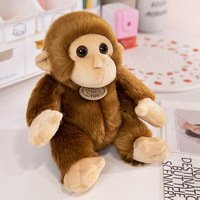 Peluche singe ou ours en polyester ultra douce avec logo personnalisé, pour mariage, anti-stress, rembourrée de coton PP lavé, finition vernie UV