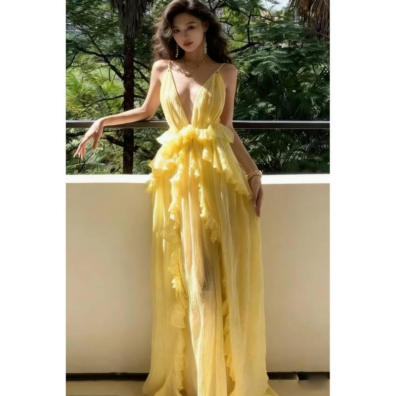 Elegant Styles for Business Buyers: Premium yellow gowns dresses Collection