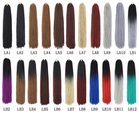 Commercio all'ingrosso Dritto Faux Locs Estensioni Dei Capelli Del Crochet Solido E Ombre di Colore Terrore Locs Intrecciare I Capelli 20 Pollici In Fibra Sintetica