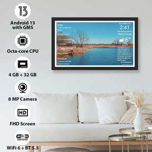 Tốt bán 32 inch phần mềm Android 13 PoE Nhà Kỹ Thuật Số Màn hình cảm ứng tường gia đình thông minh Lịch Điện dung màn hình signage Tablet - Product Image 4