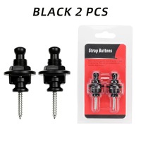 HIVE 2pcs/set Anti-drop Metal Strap Locks Locking Guitar Strap Lock Button for Acoustic Electric Guitar & Bass