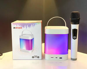 Haut-parleur stéréo sans fil Blue Tooth de style le plus récent avec lampe de table à lumière LED RVB Portable extérieur sans fil K Song Tablet PC Speaker - Product Image 5