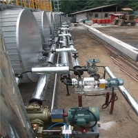 Réservoir de stockage de bitume, réservoir d'asphalte cylindrique horizontal