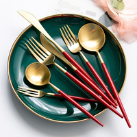Ensemble de couverts en acier inoxydable 18/10 brossé, forgé, robuste, écologique, durable, de qualité alimentaire 304, finition mate