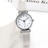 Jam Tangan Kuarsa Angka Arab Jam Tangan Wanita Tali Bulat Kecil Retro yang Modis dan Sederhana