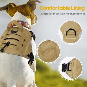 تسخير الكلاب التكتيكي للخدمة الشاقة للسلالات الكبيرة بدون سحب قابل للتعديل نظام عاكس Molle <span class=keywords><strong>K9</strong></span> تحكم من الدرجة العسكرية - Product Image 5