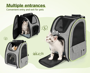 Sac à dos extensible pour chat, pour chats de grande taille jusqu'à 18 livres, sac à dos pliable pour animaux de compagnie, sac de transport pour chien pour les voyages et la randonnée - Product Image 3