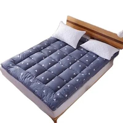 Özel boyut renk 4 5 inç kaplı yatak topper çift minder yatak yatak