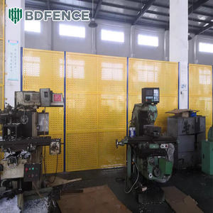 Valla de Seguridad Perforada para Taller, Acero con Bajo Contenido de Carbono, Soldadura sin Costuras, Valla de Aislamiento Reforzada Antioxidante, Equipo para Áreas Industriales - Product Image 5