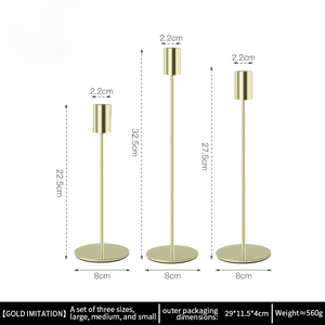 Bougeoirs de luxe colorés à pied haut <span class=keywords><strong>pour</strong></span> décoration de mariage, <span class=keywords><strong>longue</strong></span> durée de vie, <span class=keywords><strong>pour</strong></span> usage domestique - Product Image 5