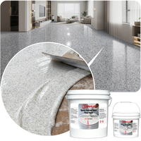 Revêtement de sol époxy auto-nivelant haute performance effet marbre, sable coloré liquide pour peinture intérieure et extérieure