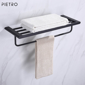 Set di Accessori da Bagno Moderni ed Ecologici in Acciaio Inox Nero, Montaggio a Parete, per Hotel e Casa - Product Image 2