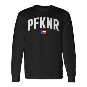 Pfknr T-shirt a maniche lunghe con bandiera di Porto Rico Pride Home Love Root - Product Image 1