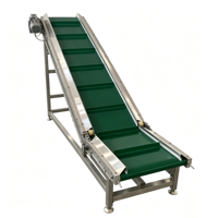 Convoyeur à bande PVC avec cadre en acier inoxydable personnalisable en usine pour le transport fluide de matériaux de rebut légers