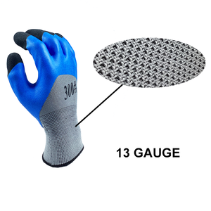 13<span class=keywords><strong>วัด</strong></span>ไนลอนสีฟ้ายางถักถุงมือทำงานเคลือบด้วยโฟมยางปลายฝ่ามือของ<span class=keywords><strong>นิ้ว</strong></span>เพื่อเสริม - Product Image 4