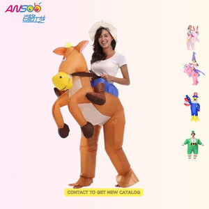 Costume de <span class=keywords><strong>Cowboy</strong></span> <span class=keywords><strong>Gonflable</strong></span> pour Adulte Cavalier de Cheval de Western Déguisement pour Hommes Femmes Costume de Fête d'Halloween Costume <span class=keywords><strong>Gonflable</strong></span> - Product Image 1