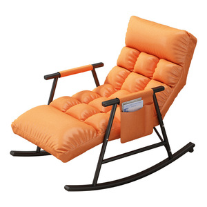 Canapé de massage inclinable orange vibrant au design contemporain, fauteuil de massage pour le cou et les épaules avec deux têtes de massage - Product Image 3