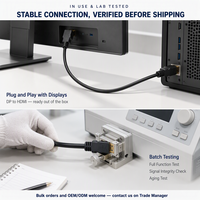   HDTV-Kabel 1m Vergoldetes DP-Stecker auf HD-Anschlusskabel Unidirektionales Video-Audio-Kabel für PC-Monitor Projektor