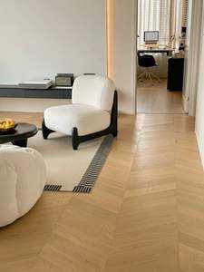 ठोस यूरोपीय ओक लकड़ी चेवरॉन लकड़ी फर्श हंगेरियन बिंदु हर्रिंगबोन पार्केट फर्श - Product Image 4