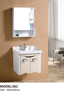 Meuble <span class=keywords><strong>de</strong></span> <span class=keywords><strong>salle</strong></span> <span class=keywords><strong>de</strong></span> <span class=keywords><strong>bain</strong></span> mural incurvé blanc brillant vintage personnalisé avec tiroirs <span class=keywords><strong>de</strong></span> <span class=keywords><strong>rangement</strong></span>, miroir et armoire latérale haute combinée - Product Image 5