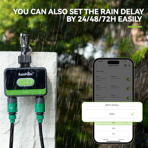 Rubinetto del tubo di irrigazione per irrigazione da giardino con <span class=keywords><strong>Timer</strong></span> per acqua wi-fi Bluetthooth 2 Zone irrigatore - Product Image 6