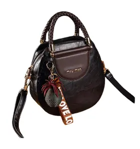 Petit sac à main à poignée supérieure pour femmes Crossbody Satchel Handbag Barrel Bag Shoulder Bag