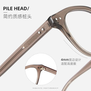 กรอบแว่นตาอะซิเตททรงกลมแบบเต็มกรอบ ป้องกันรังสียูวี สำหรับทุกเพศ ยี่ห้อ Cross Border รุ่น Danyang Origin 88008 - Product Image 4