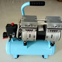 Compresseur d'air industriel à piston portable 9L-50L 220V, refroidi par air, lubrifié, petit modèle 60kg, garantie d'un an