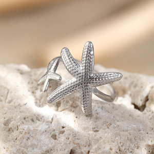 Bijoux de <span class=keywords><strong>pied</strong></span> d'été très vendus, imperméables, plaqués <span class=keywords><strong>or</strong></span> 18 carats, en acier inoxydable, anneaux de <span class=keywords><strong>pied</strong></span> ajustables à double étoile de mer pour femmes - Product Image 6