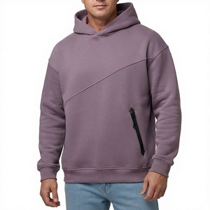 Sweat à capuche tendance pour homme en tissu peluche extra large, coupe ample, style décontracté inspiré de l'athlétisme, vêtement chaud et mode, sweat à capuche personnalisé - Product Image 6