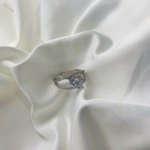 Dylam Best <b>Silver</b> <b>Ring</b> for Girlfriend Diamond Wedding Band Her Infinity Designer Small Engagement <b>Rings</b> Stunning <b>Set</b> Woman - Product Image 3